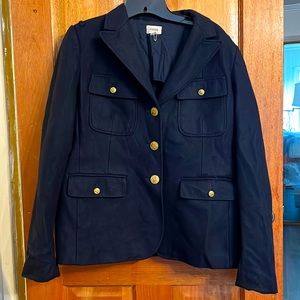 Fossil wool coat navy blue with Gold buttons